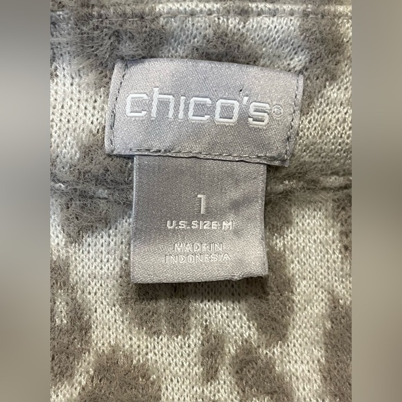 Chico’s Super Soft Leopard Print Cardigan Sweater - Picture 7 of 8